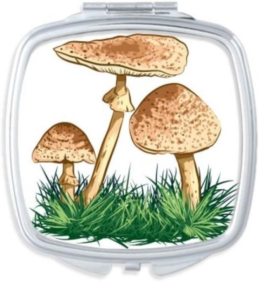 Make-up Spiegel - Compacte Spiegeltjes - Snelle Controle - Dubbele Spiegel - 6 x 6 cm - Groen