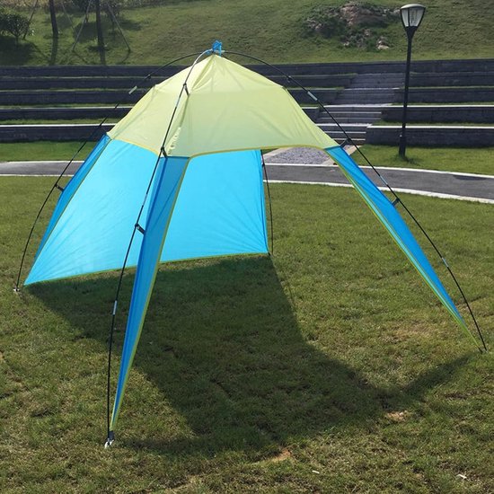 Strand Shelter - Zonnetent - Buiten Ontspannen - Waterdicht UV-bestendig - 230 x 210 cm - Grijs Zwart — afbeelding 5