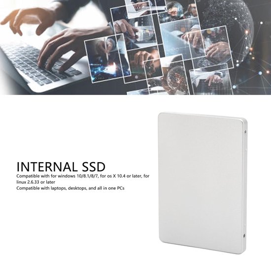 Interne SSD - Solid State Drive Harde Schijf - Snellere Prestaties - SATA III 6 Gb/s - 1 TB - Zilver — afbeelding 4