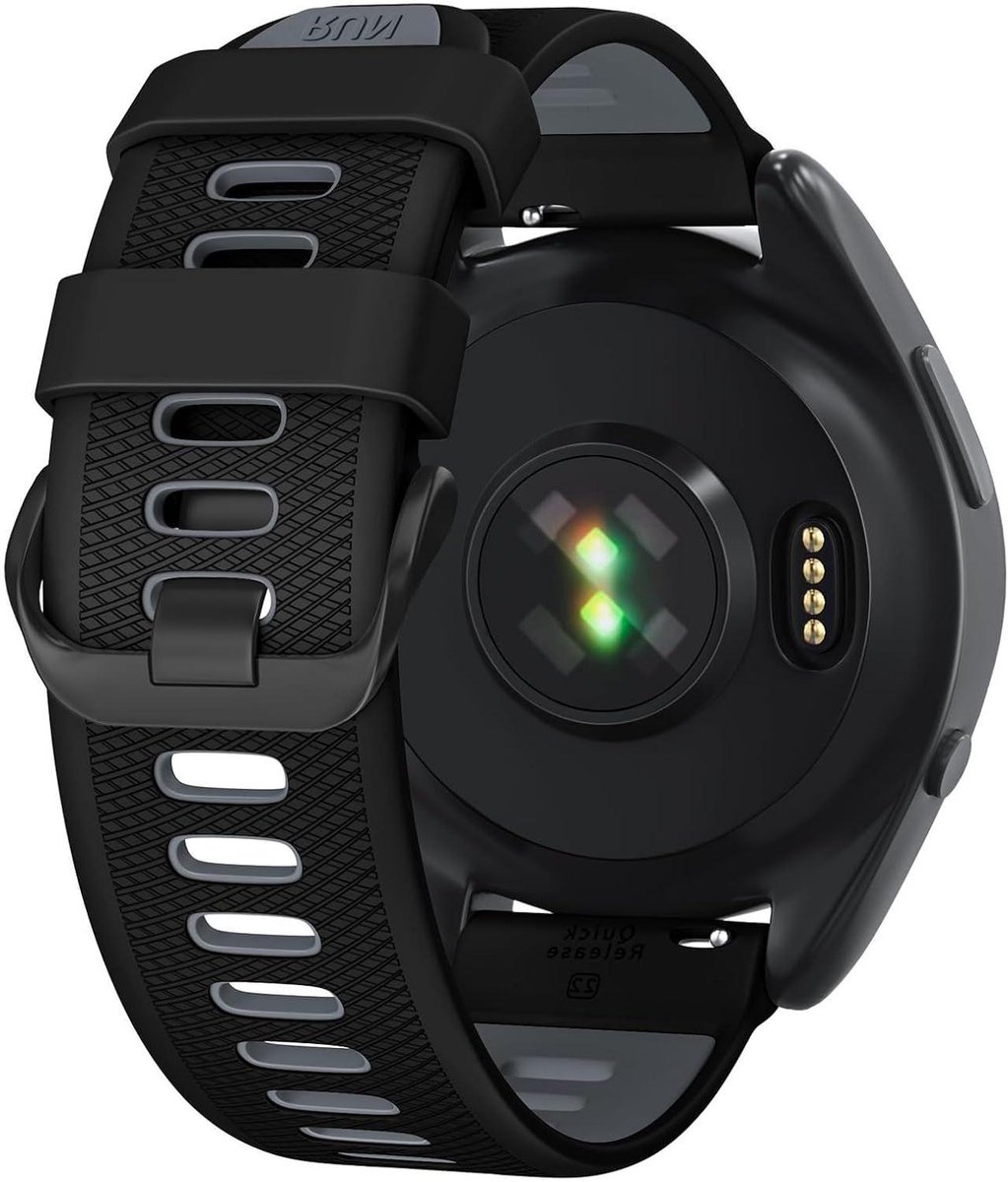 Horlogeband - Vervangende Band - Dagelijkse Activiteiten - Snelle Bevestiging - 22 mm - Zwart