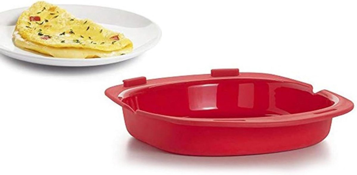 Magnetron Omelet Maker - Omelet Pan Eierrol - Snel Ontbijt Maken - Opvouwbaar Siliconen Ontwerp - 24cm - Meerkleurig