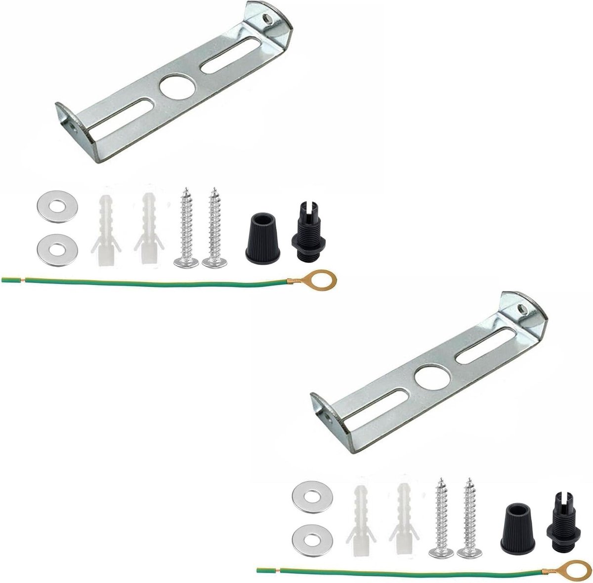 Plafondrozet Beugel - Lampen Bevestiging - Lampen Ophangen - Robuust Metaal - 65mm - Zilver