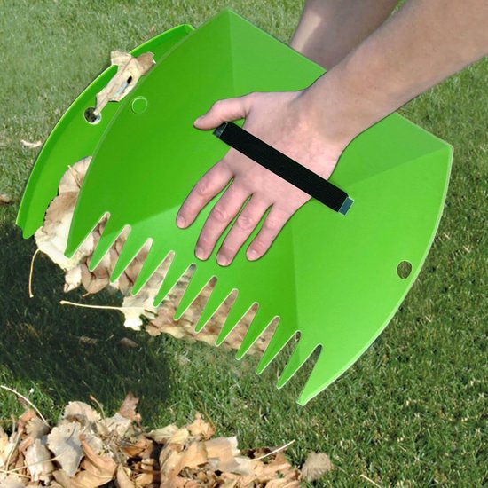 Tuinhandharken - 2 bladeren schepjes handharken - tuin- en tuinschepjes handharken - Ergonomische grip bladeren, gazon puin prullenbak pick-up gereedschap, handharken, voor snelle pick-up van Taloit — afbeelding 5