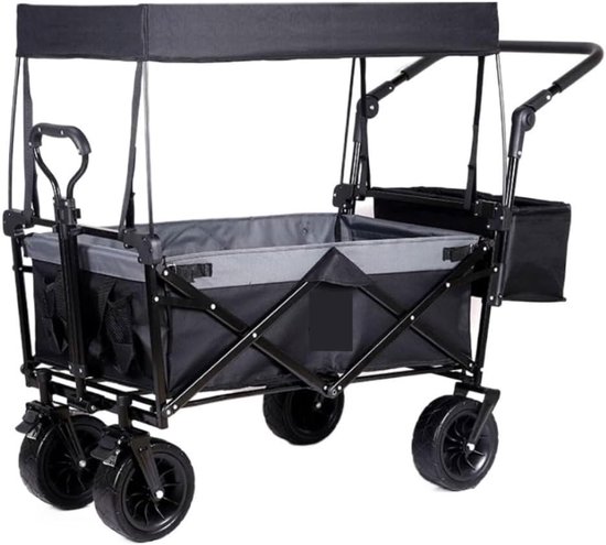 Bolderkar Strandwagen - Opvouwbare Trolley - Spullen Vervoeren - Groot Laadvermogen - 80 kg Capaciteit - A — afbeelding 2