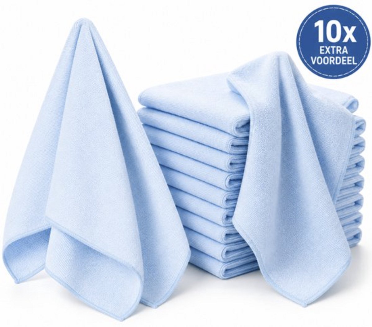 Dwijldoek - 10 Stuks - 50 x 60 Centimeter - Dwijl - Blauw - Microvezel Mop - Schoonmaak Zwabber - Swabber - Vloermop