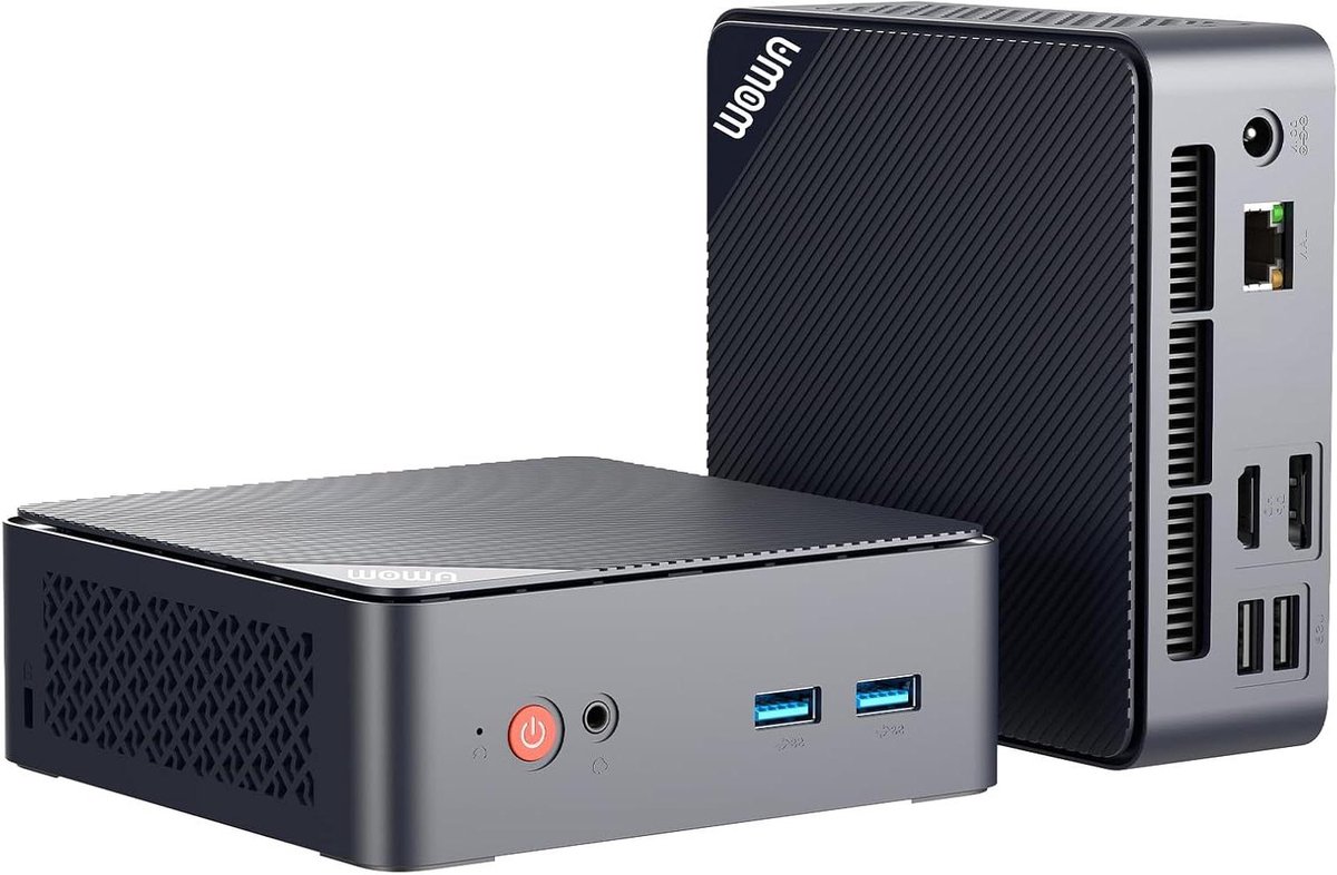 Mini Desktop Computer - Compacte PC Microcomputer - Multitasking Werk - Quad Core Processor - 16GB RAM 512GB SSD - Zwart