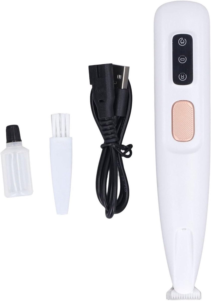 Elektrische Trimmer - Huisdier Verzorging - Vacht Onderhoud - Met Led Licht - 500 mAh Batterij - Zwart