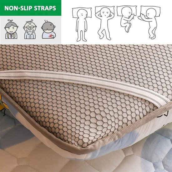 Japanse Futon Matras - Vloerbed Camping - Comfortabel Slapen - Ademend Opvouwbaar - 80x190cm - AA — afbeelding 3