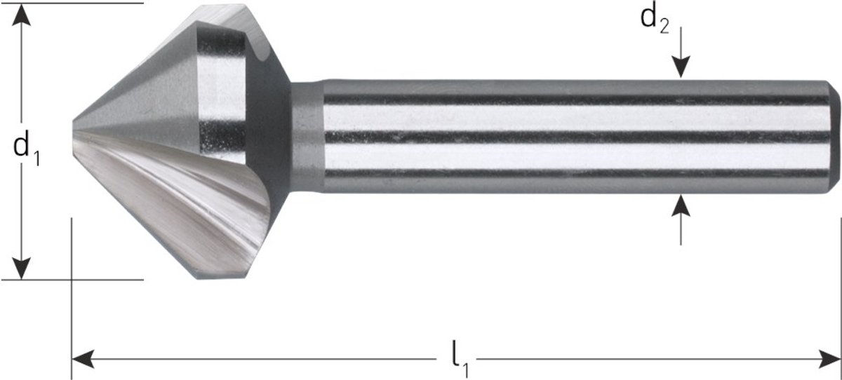 Rotec HSS Verzinkfrezen 90Â°, 3 snijk., DIN 335 C 31,0 (M16)