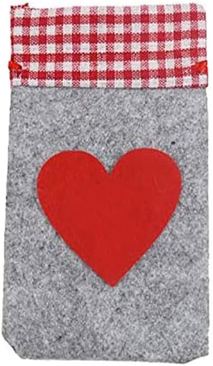 Dailygoody - Solidchoice - Dailygoody - Adventskalender Tassen - 24 Stuks - Herbruikbare DIY Geschenkzakken - Grijs - Felt Jute Candy Bags - Geschikt voor Kerstmis - 4"x5.5"