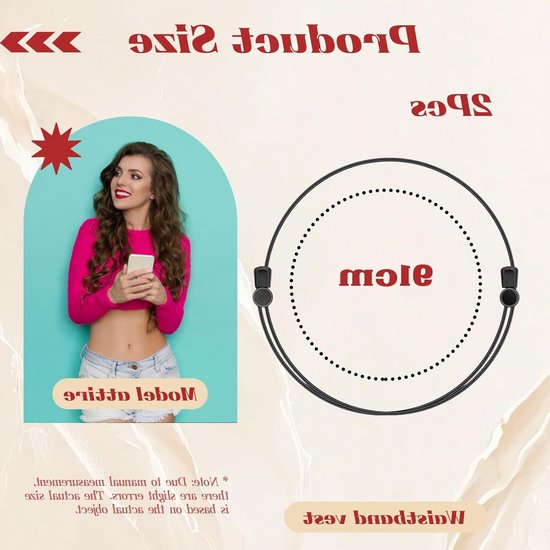 Verstelbare Tailleband voor Dames, 2 Stuks, Geschikt voor Crop Tops, Shirts en Sweaters, Geen Gaten, Zwart, Ideaal voor Yoga en Sportactiviteiten — afbeelding 5