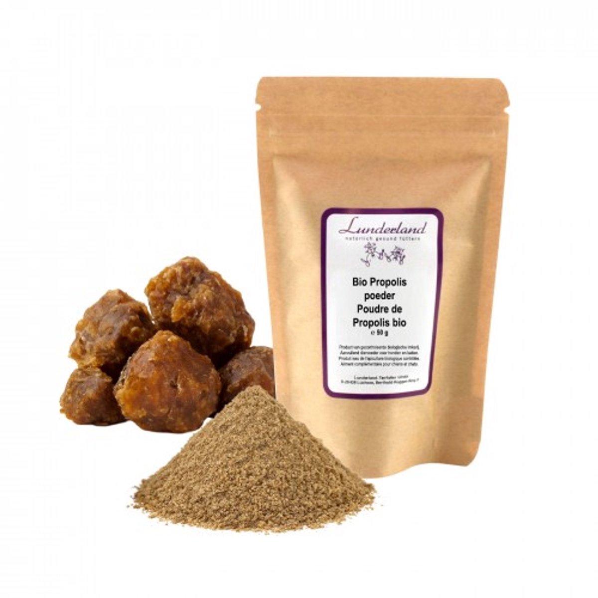Lunderland Bio Propolis poeder voor honden - ondersteund de weerstand - 50 gram