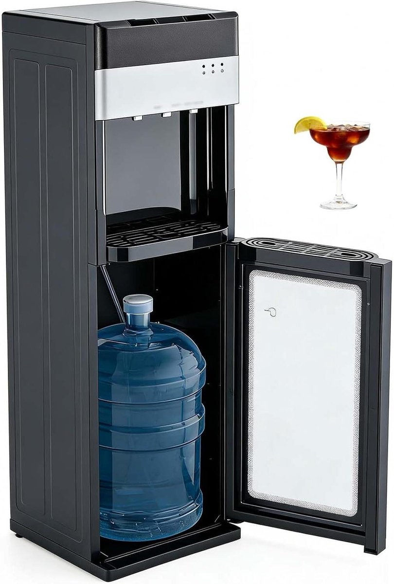 Waterdispenser Onderlader - Waterkoeler Warm Koud - Direct Water Tappen - Kinderslot Zonder Tillen - 95 cm Hoog - Wit