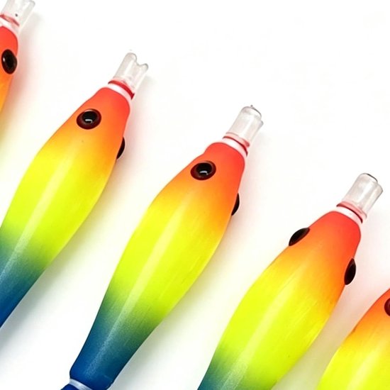 Inktvis Vis Aas - Kunstaas Zacht Plastic - Vissen in Zoutwater - Fosforescerende Imitatie - 5 stuks - Model A — afbeelding 4