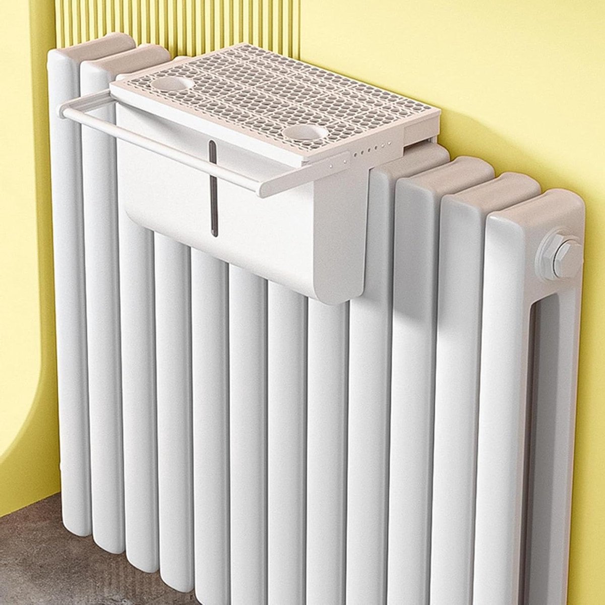 Luchtbevochtiger Radiator - Verdamper Droogrek - Luchtkwaliteit Verbeteren - Honingraat Ontwerp - 56 Liter - Wit