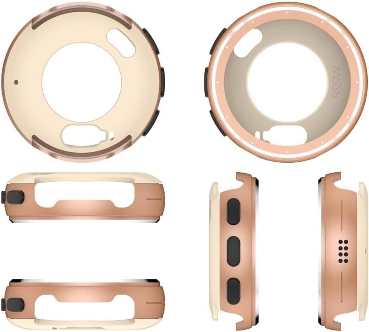 Horlogebehuizing - Smartwatch Case - Horloge Beschermen - Krasbestendig - 41 mm - Roségoud