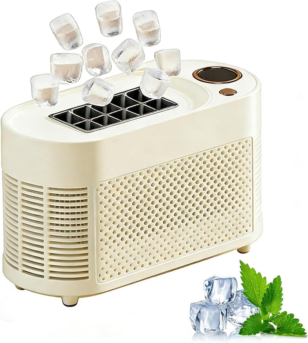 Ijsmachine Aanrecht - Ijsblokjesmaker - Drankjes Koelen - Snel IJs Maken - Compact Formaat - Zwart