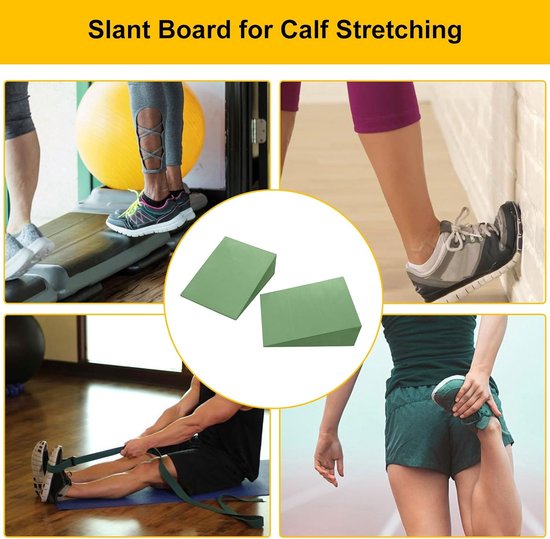 Yoga Wedge Squat Block - Schuine Plank Kniebeschermer - Verbeter Houding - Milieuvriendelijk EVA Materiaal - 15x12x5cm - Groen — afbeelding 4