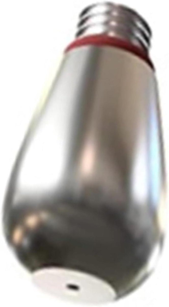 Melkopschuimer Mondstuk - Stoomtip Vervanging - Romig Melkschuim Maken - Enkel Gat Ontwerp - 12x7x21mm - Zilver
