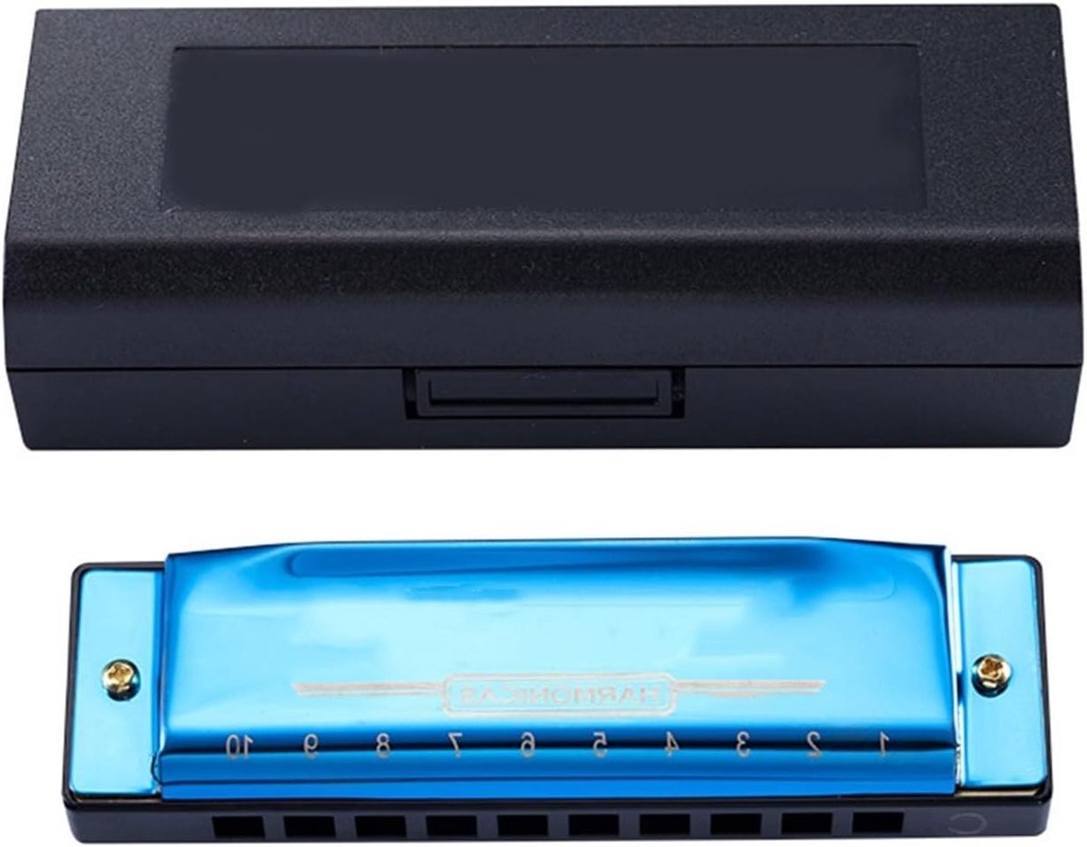 Mondharmonica - Diatonische Harp - Muziek Maken - 10 Gaten - 150 Gram - Blauw