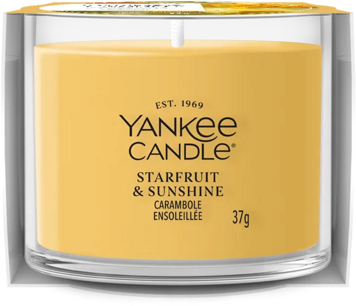Yankee Candle Filled Votive - Starfruit & Sunshine - 10 branduren - 1 stuk Geel
