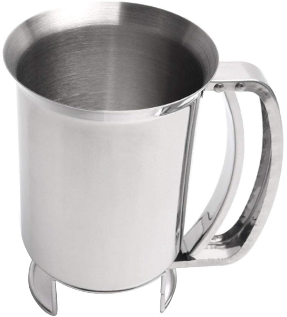 Deeg Dispenser - Beslag Trechter - Bakken Maken - Voedselveilig Silicoon - 900 ml - Zilver