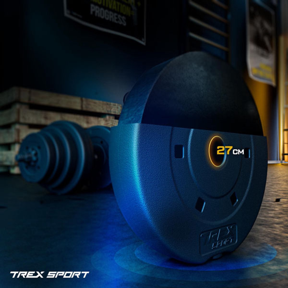 Trex Sport TX-028SF – Lange Halterset – Met 150 cm Stang – Bitumen Gewichten – Bodybuilding – Voor Thuisgym – 28 kg Totaal thumbnail 5