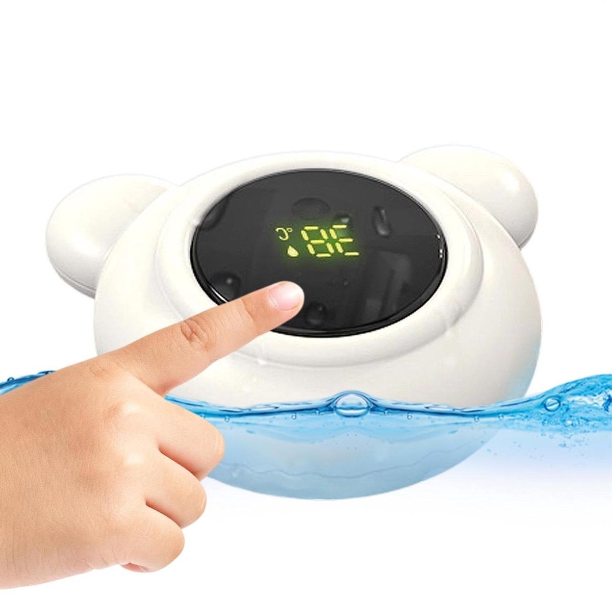 Digitale Badthermometer - Watertemperatuurmeter Zwemsensor - Veilig Baden Kinderen - Vrolijk Berenontwerp - 8 cm - Multicolor