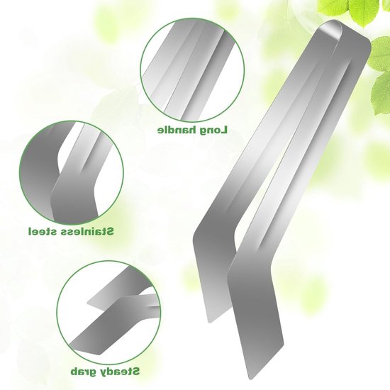 Allecto - Transplant Tangen - RVS Tuinplanten Transplantatangen - 2 Stuks - Vermijdt Wortelschade - Perfect voor Zaailingen - Tuinaccessoires - Ges... van Allecto — afbeelding 2