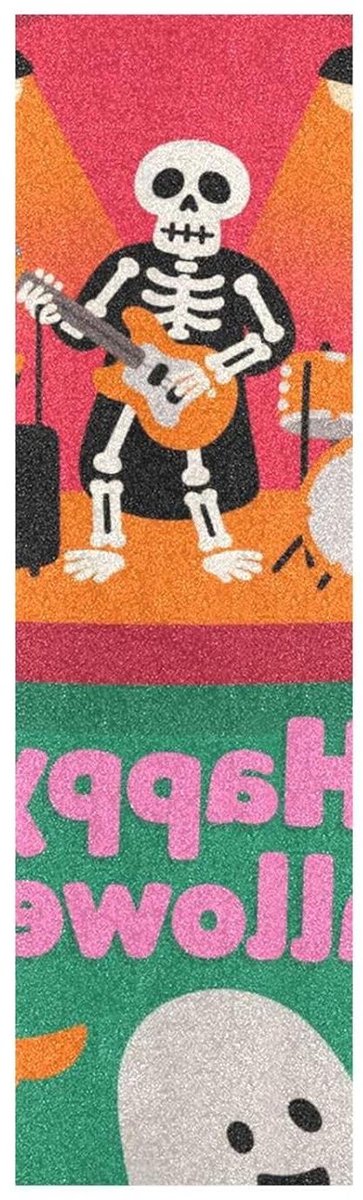 Skateboard Griptape Scooter Grips Tape Skateboarden Verbeteren Halloween Pompoen Illustratie 33 x 9 Inch
