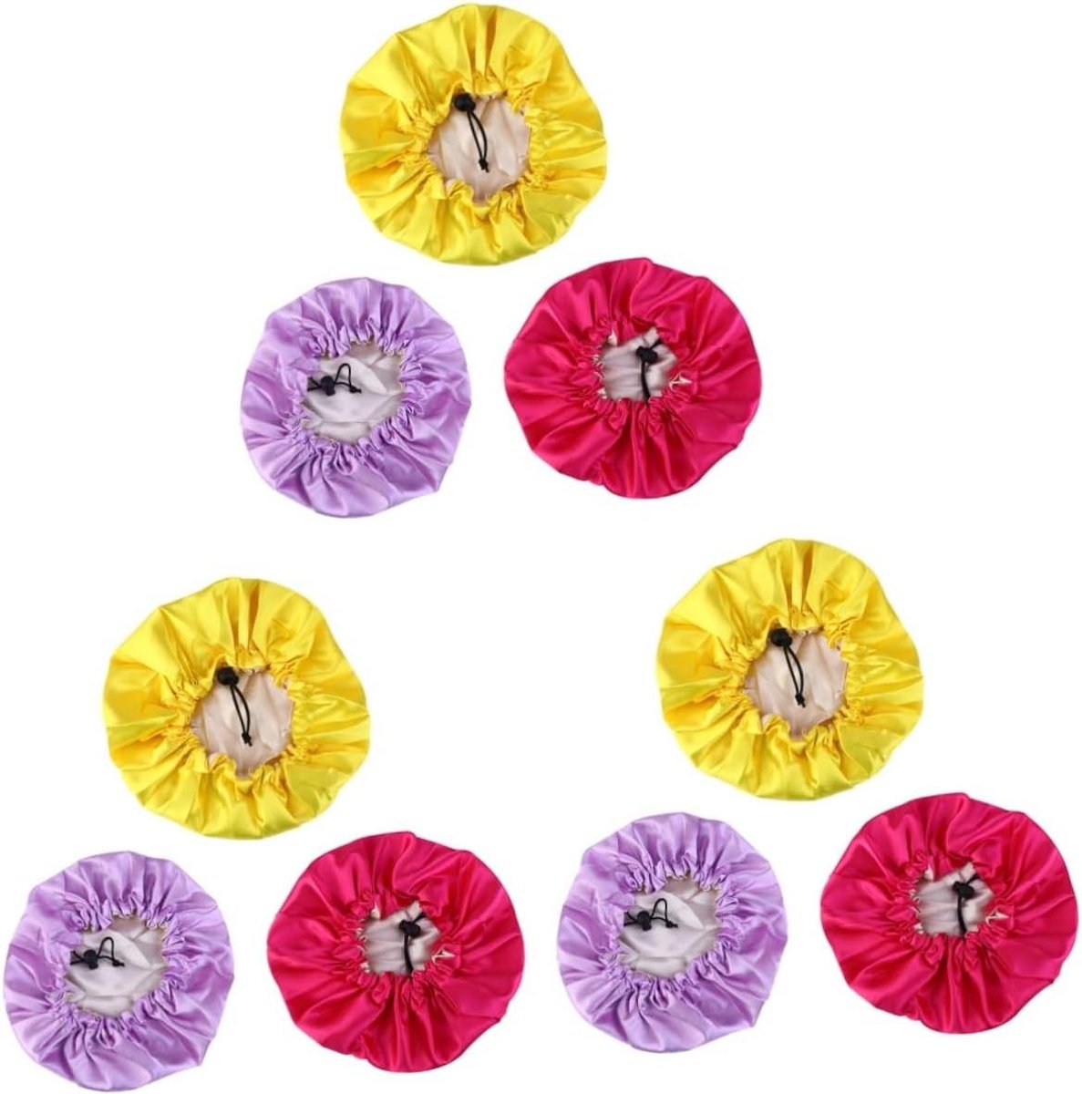 Kinder Slaapmutsen - Satijnen Hoedjes - Bescherming Kapsel - Verstelbare Gesp - 25 x 25 cm - Meerdere Kleuren