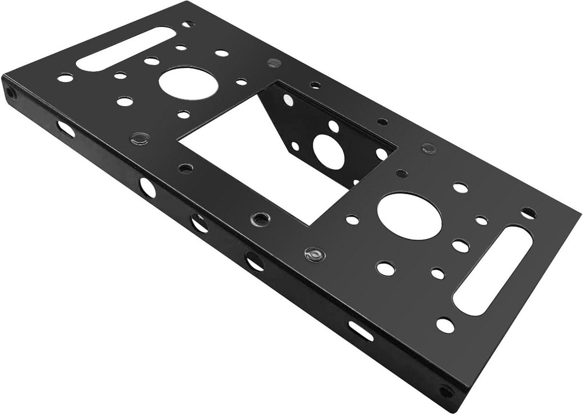 Adapterplaat - Montageplaat - Brievenbus Montage - Robuuste Constructie - 4x4 Inch - Zwart