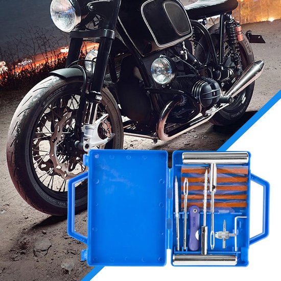Banden reparatieset - Lekke banden tool - Snelle banden reparatie - Heavy duty metaal - 17 cm zaag - Blauw — afbeelding 2