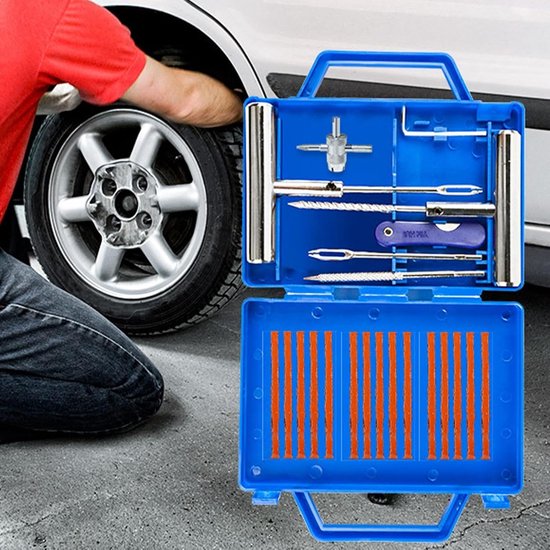 Banden reparatieset - Lekke banden tool - Snelle banden reparatie - Heavy duty metaal - 17 cm zaag - Blauw — afbeelding 5