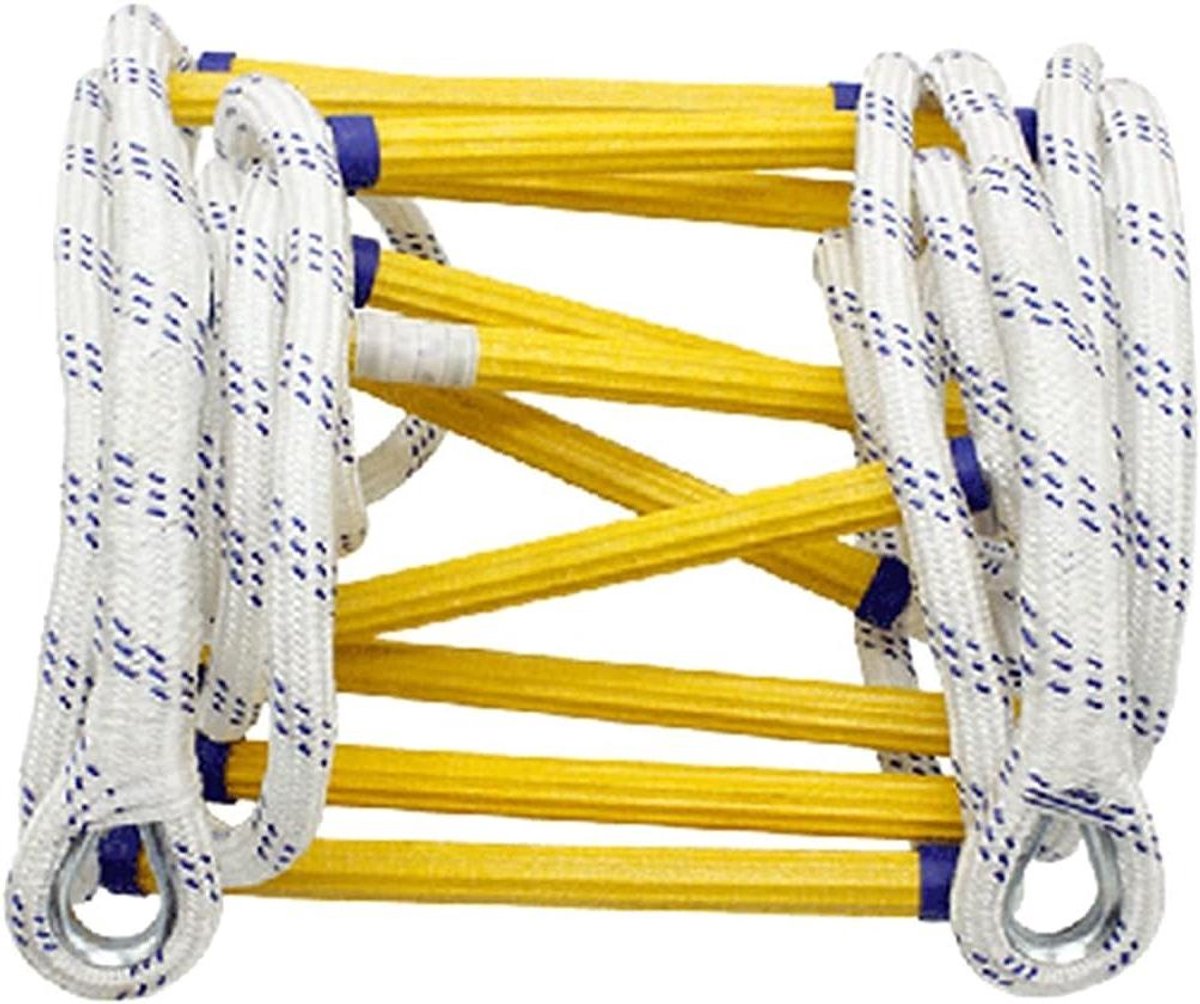Touwladder Noodladder - Veiligheidsladder Evacuatie - Snelle Ontsnapping - Hoge Draagkracht - 10 meter - Geel
