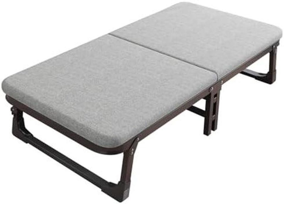 Opklapbed met Matras - Logeerbed Vouwbed - Extra Slaapplaats - Geen Montage Nodig - 185x90x38CM - Grijs