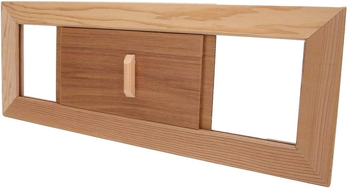 Houten Ventilatierooster voor Sauna en Stoomruimte - Rechthoekig Luchtventiel 34.1x12.9 cm