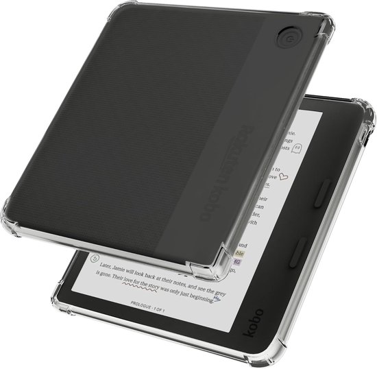 Transparante Kobo Hoes - Beschermhoes E-reader - E-reader Bescherming - Ultradun TPU - 7 inch - Glitter — afbeelding 3