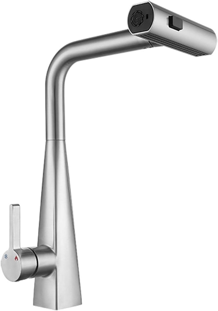 Keukenkraan Roestvrij Staal - Gootsteenkraan Uittrekbaar - Schoonmaken Gootsteen - 3 Water