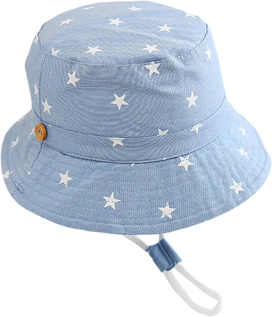 Kinder Zonnehoed - Babymuts - Buitenshuis Bescherming - Lichtgewicht Ontwerp - One Size - Blauw