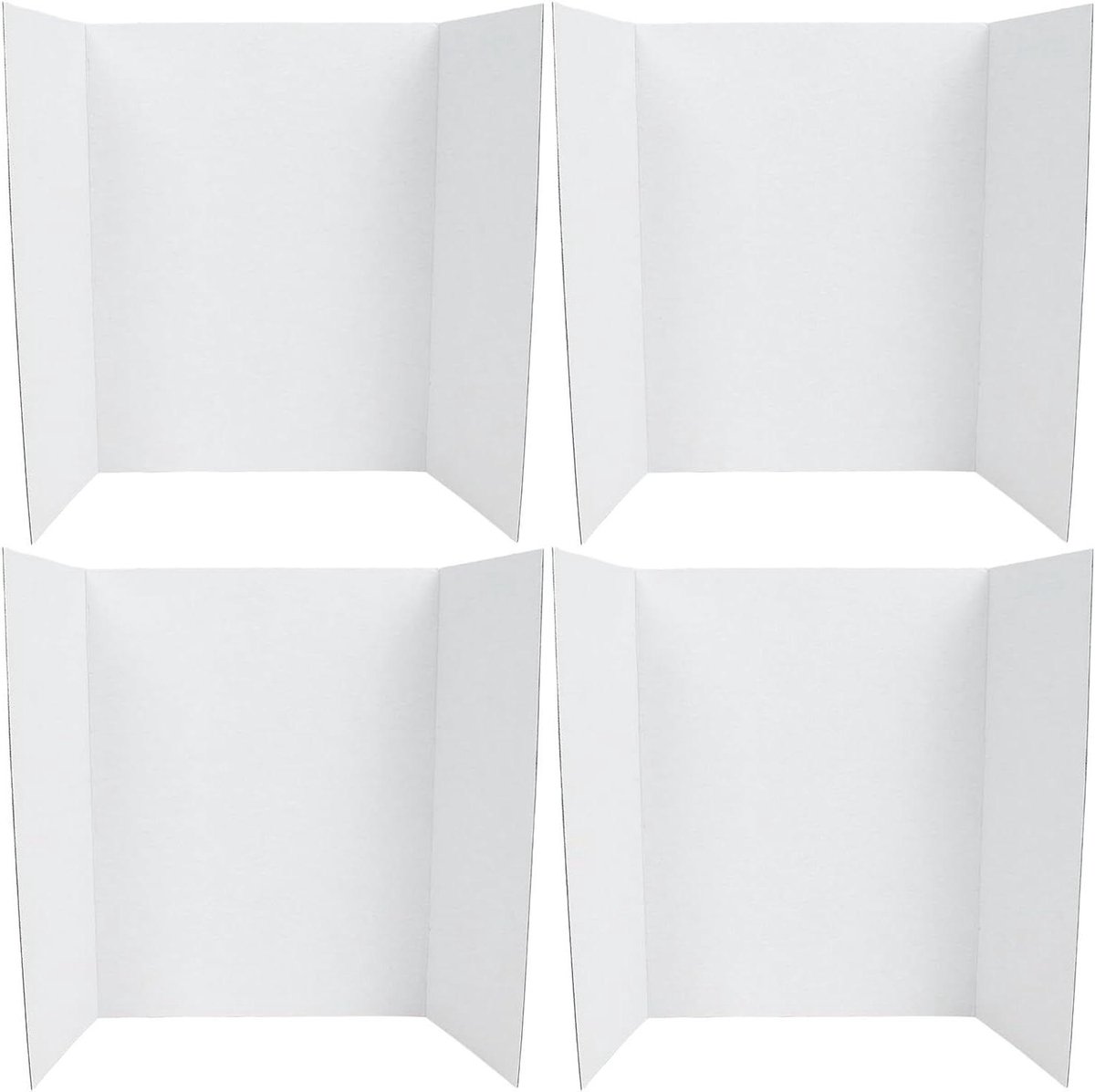 Drievoudig Presentatiebord - Posterbord Schoolproject - Presentaties Maken - Zelfstandig Staand - 61x40 cm - Wit