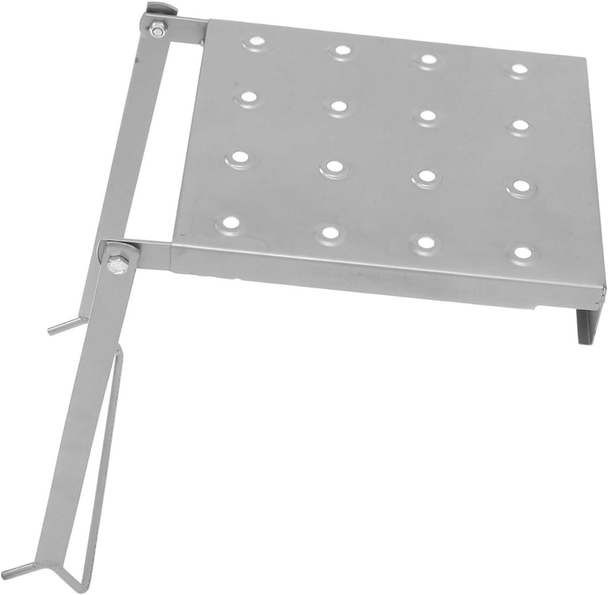 Vouwladder Werkplatform - Ladderplateau Opklapbaar - Gereedschap Organiseren - Robuust IJzeren Frame - 30 x 26.5 cm - Zilver