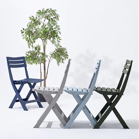 Plastic Folding Chairs - Dienstoelen Opvouwbaar - Extra Zitplaatsen Creëren - Stabiele Triangel Constructie - 3 kg - Groen — afbeelding 2