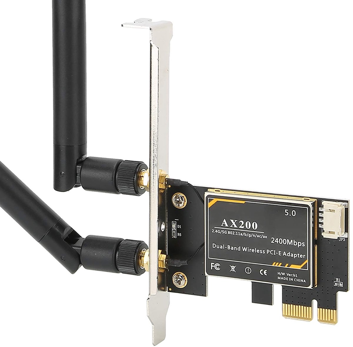 Dailygoody - 3000 Mbps WiFi 6 - Dual-band Draadloze Netwerkkaart - Snelle verbinding - PCI Express - 5G ondersteuning - Geschikt voor Linux en Chrome