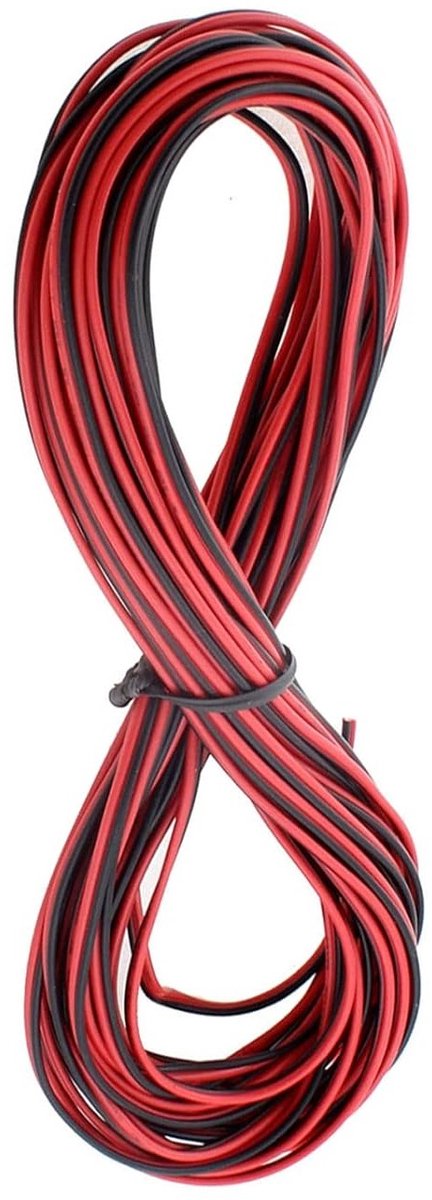 2-Pin Plastic Coated Draad voor Elektronische Apparaten, LED Strips en Transformatoren - 0.25 mm² Kwaliteit Kabel