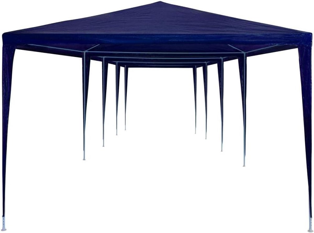 Tuinpaviljoen - Feesttent - Buitenfeesten - Eenvoudige montage - 3 x 12 meter - Blauw