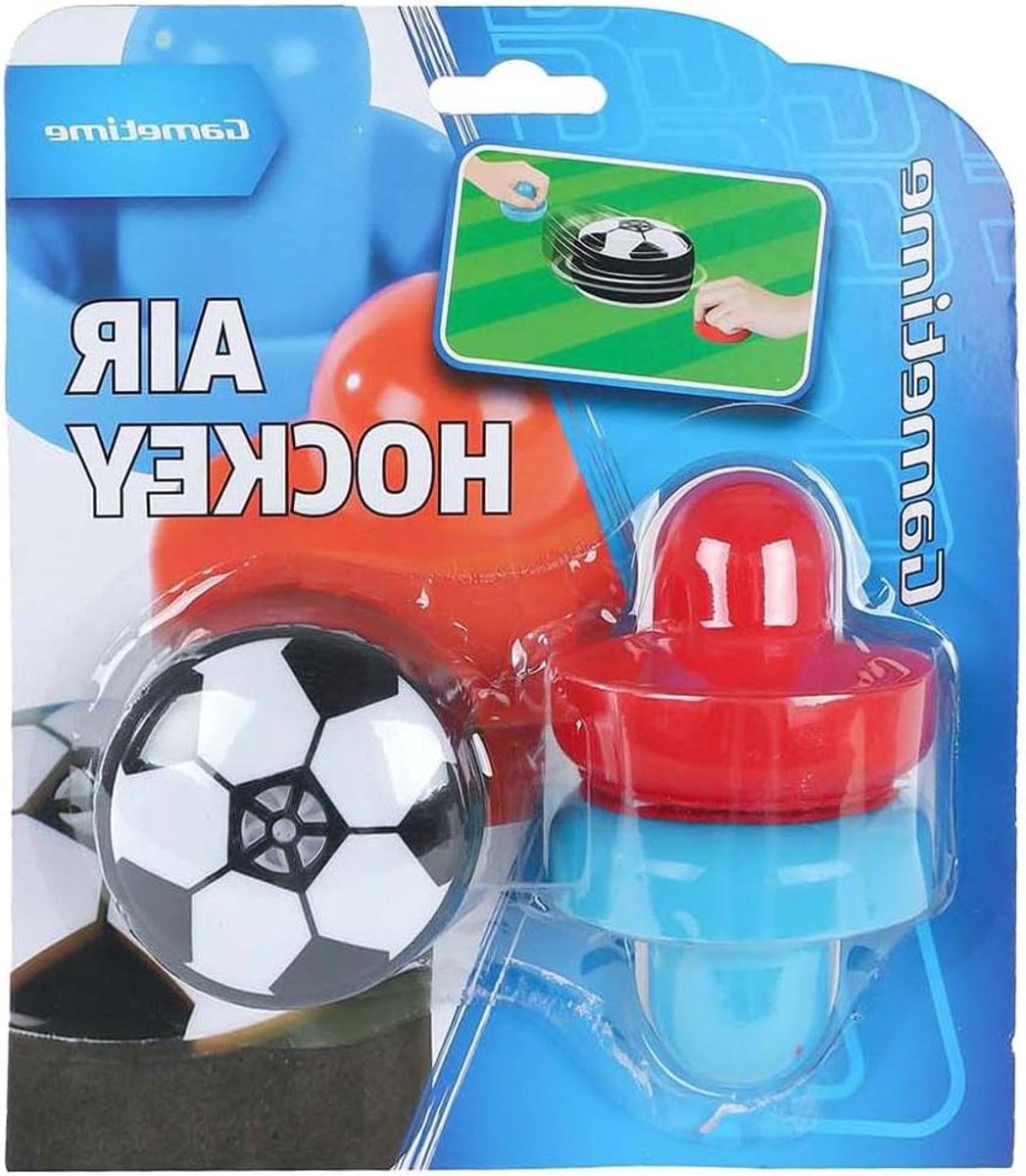 Airhockey Airvoetbal Tafel - 2-in-1 Spel - Eindeloos Speelplezier - Werkt Via USB - 21 x 19 x 7 cm