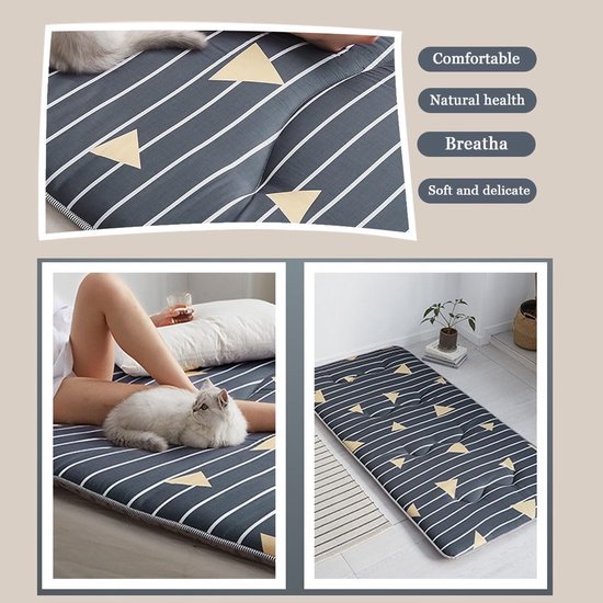 Vloermatras - Japanse Tatami - Comfortabel Slapen - Ergonomisch Ontwerp - 100x200cm - D — afbeelding 4