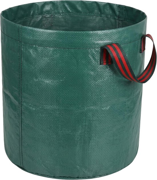 Tuinzak met handvatten - Opvouwbare mand - Afval verzamelen - Waterdichte coating - 60 liter - Groen — afbeelding 5