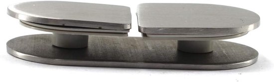 Glasplaatsteun voor 8-12mm glazen planken - RVS wandmontage clips, dubbele zijde, set van 4 — afbeelding 3